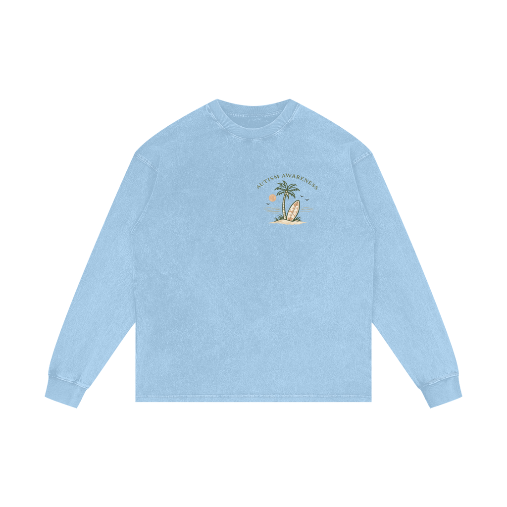 Different Looks Good Acid Wash Long-Sleeve