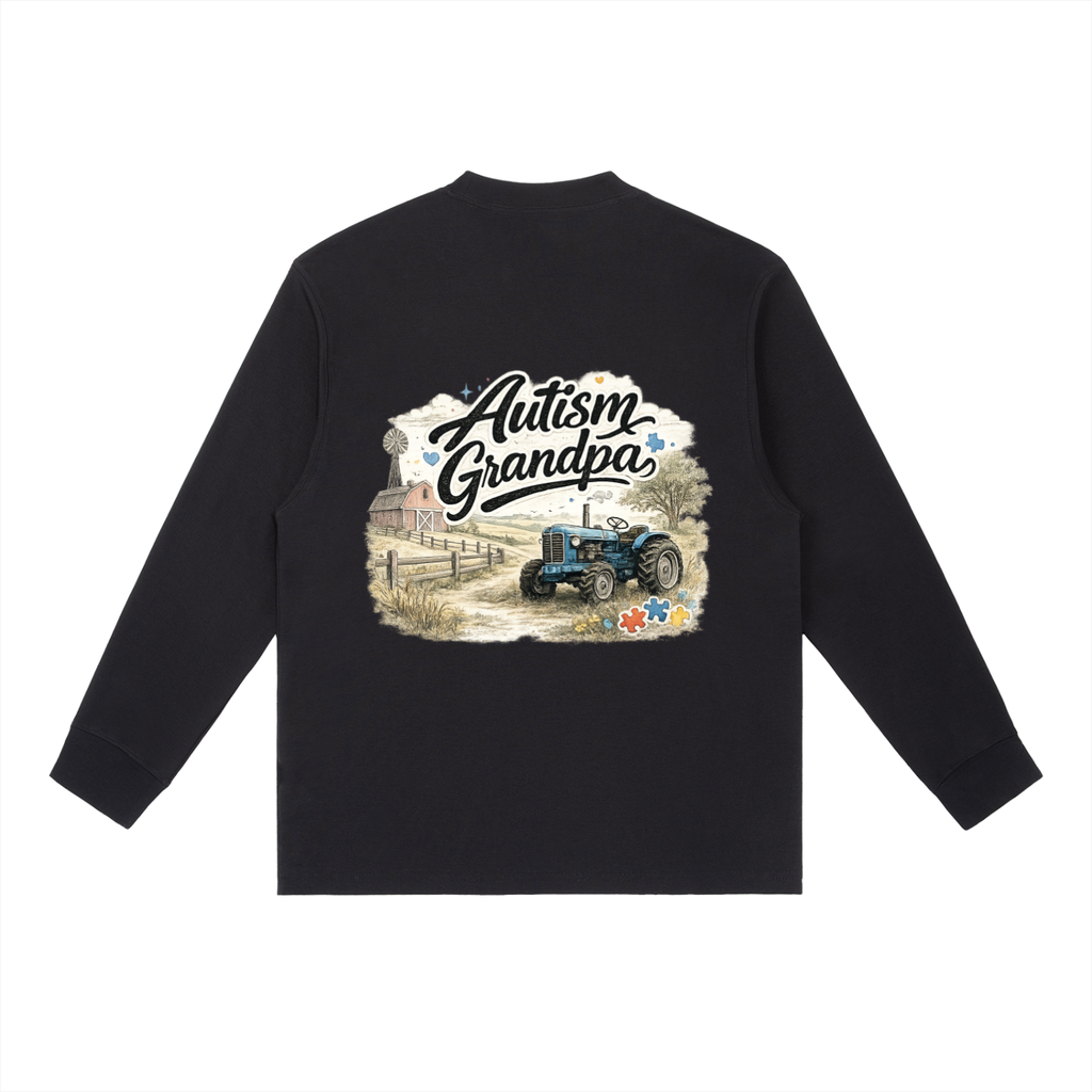 Autism Grandpa Long-Sleeve Tee