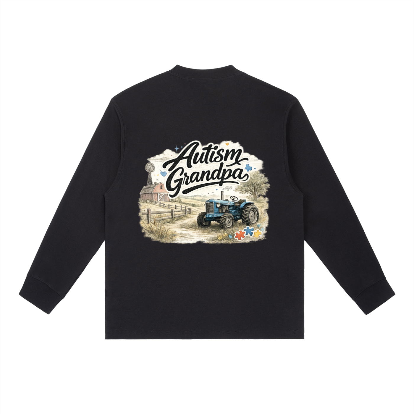 Autism Grandpa Long-Sleeve Tee