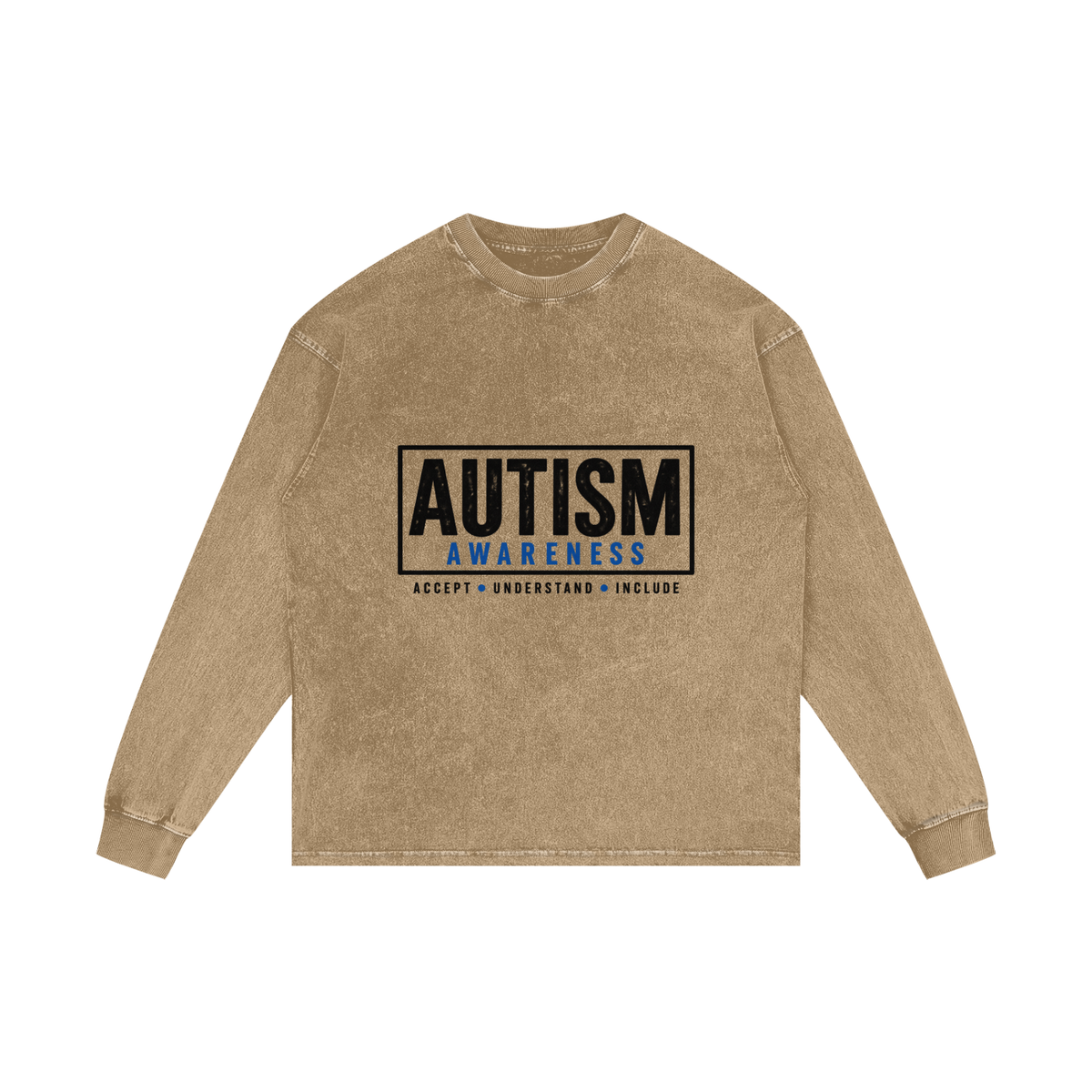 Autism Awareness Acid Wash Long Sleeve