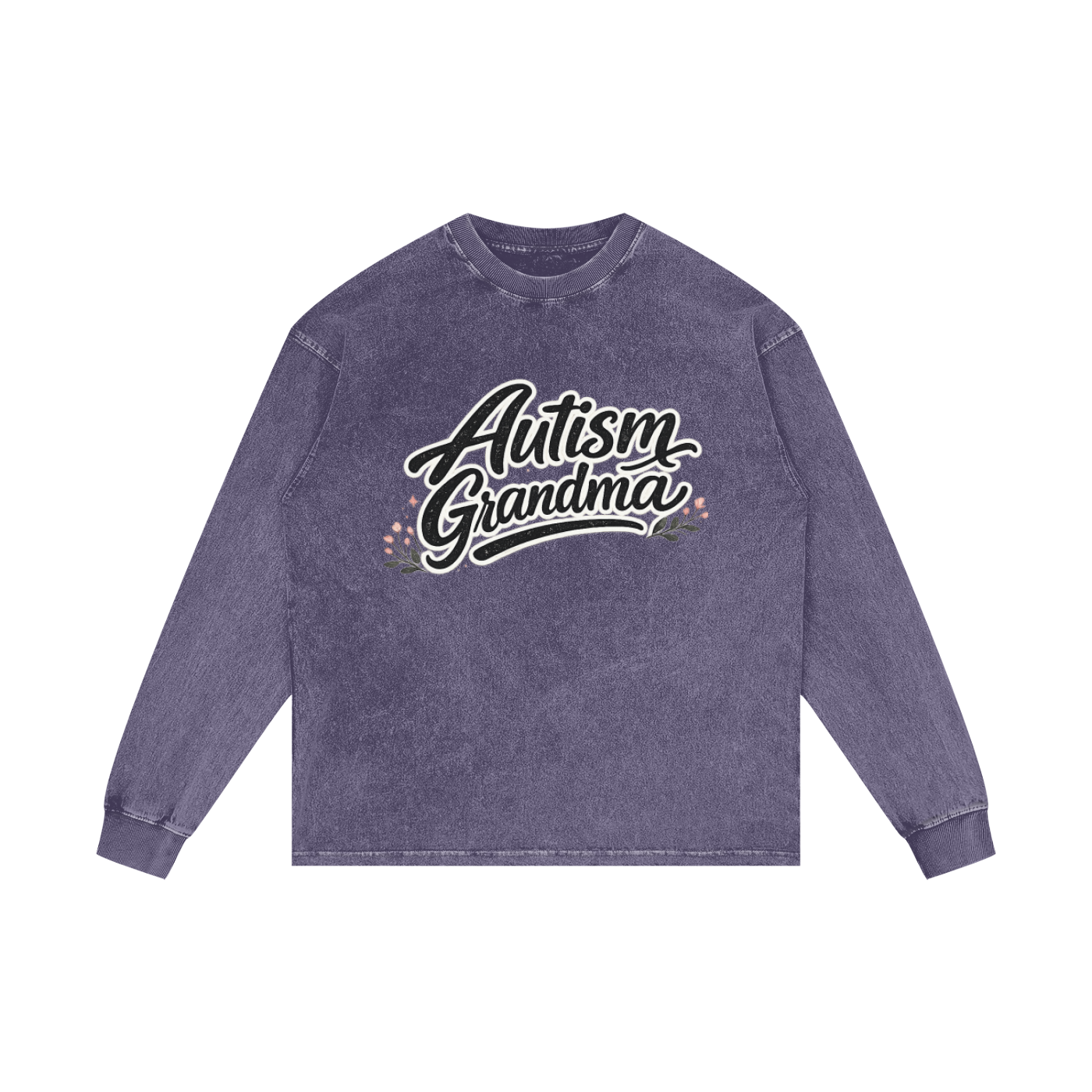 Acid Wash Oversize Long Sleeve T-Shirt Grandma