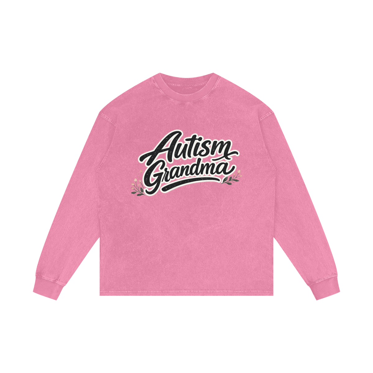 Acid Wash Oversize Long Sleeve T-Shirt Grandma
