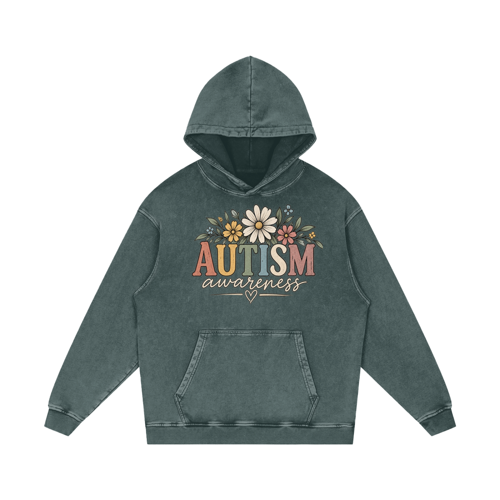 Autism Awareness Floral Hoodie