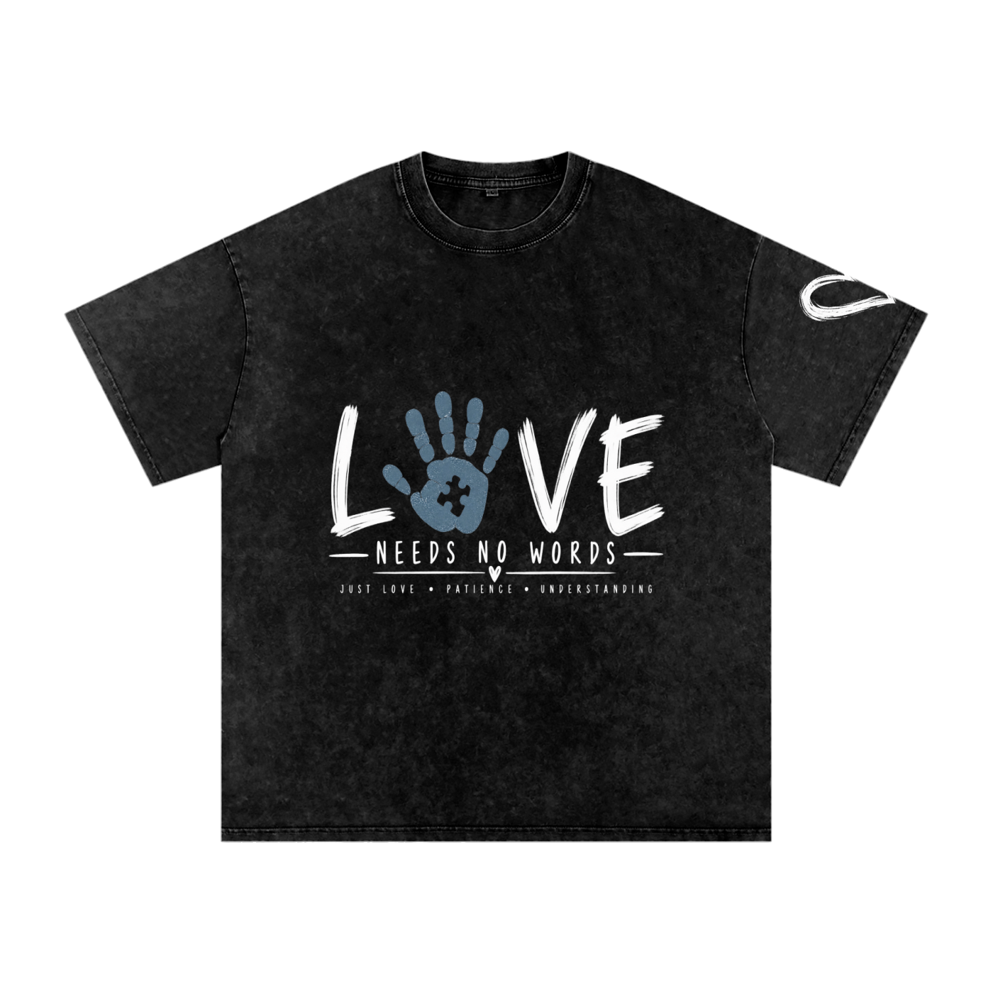 Acid Washed Oversized LOVE T-Shirt