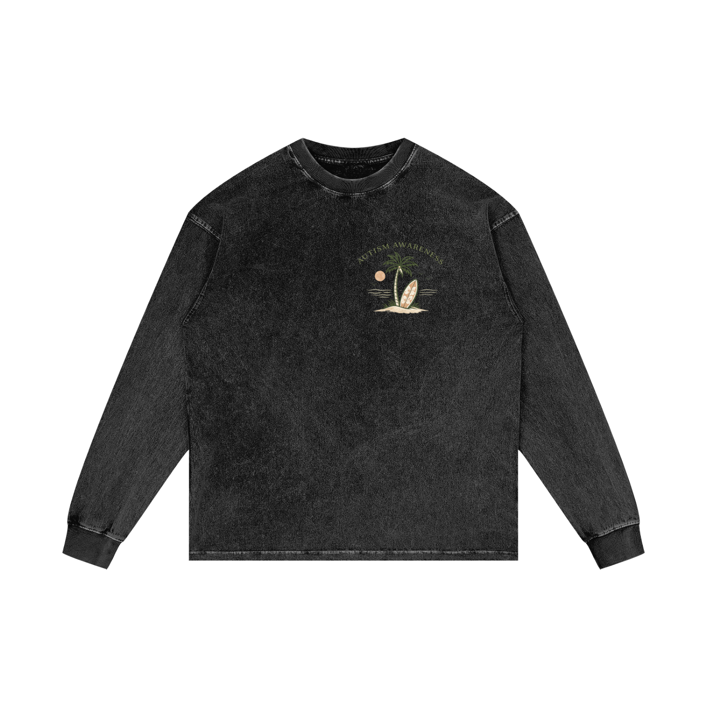 Different Looks Good Acid Wash Long-Sleeve