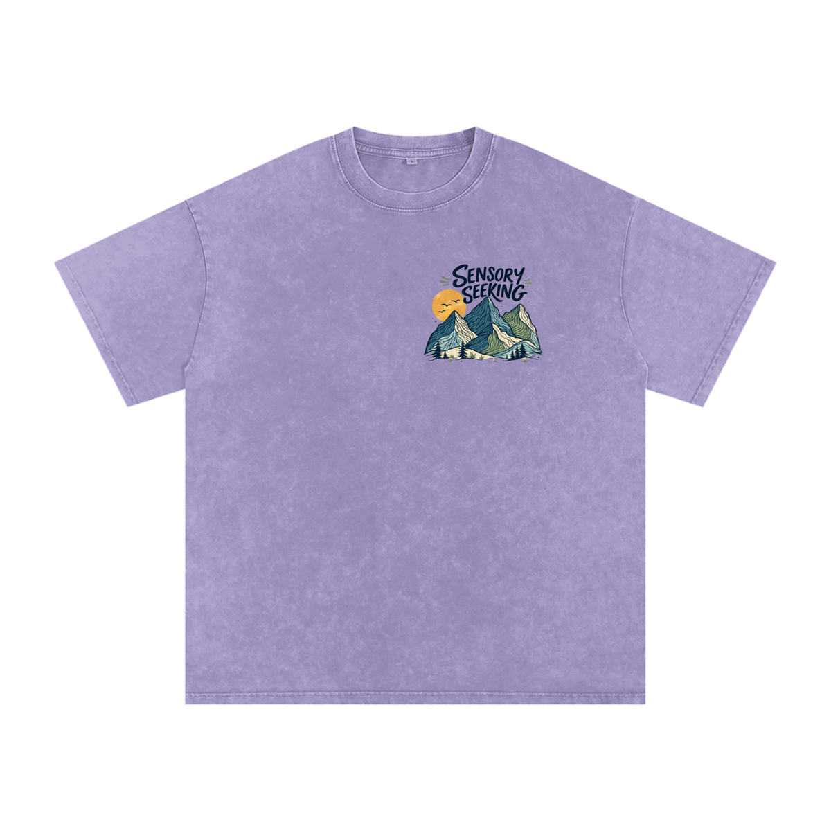 Snow Washed Oversized T-Shirt Sensory Seeking Mountains